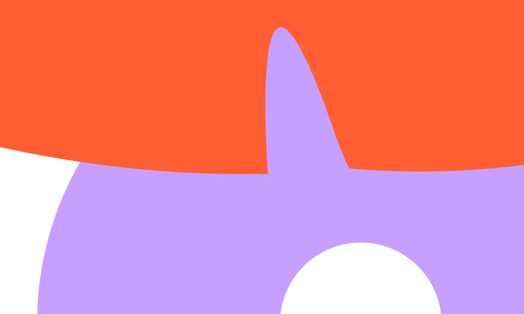orange and lilac shapes used as a visual asset