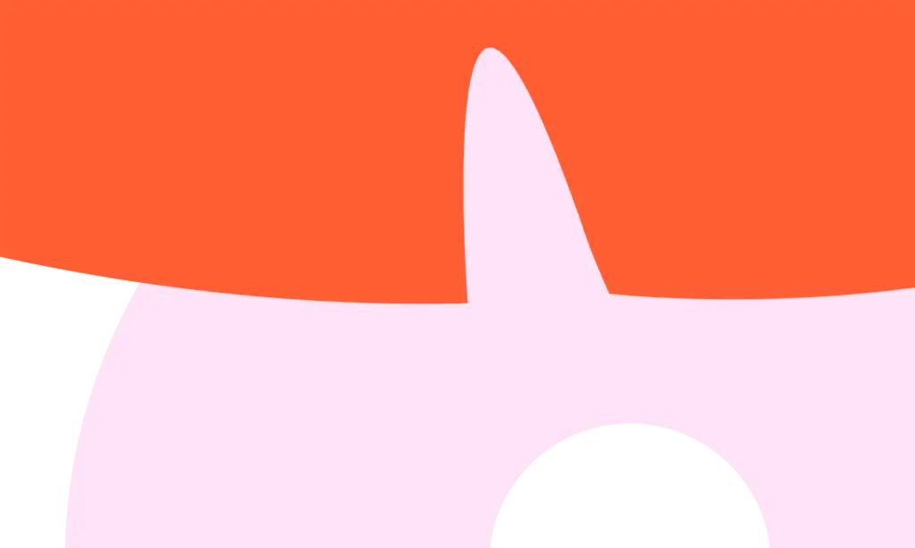 orange and pink shapes used as a visual asset